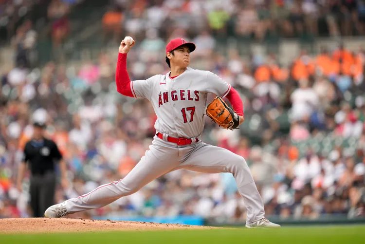 大谷翔平投出1安打完封勝。美聯社