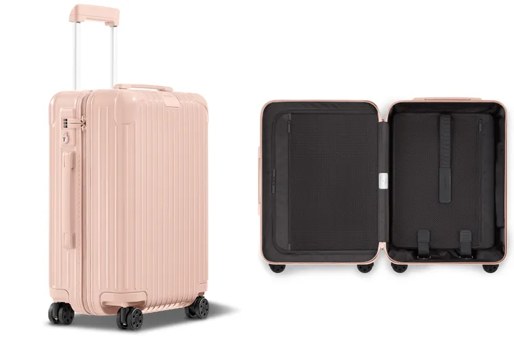 RIMOWA Essential Cabin Peta花瓣粉行李箱，3萬500元。品牌提供