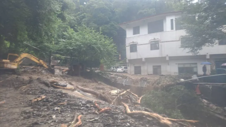 都達部落受到重創，目前仍有200多戶停電。村長提供