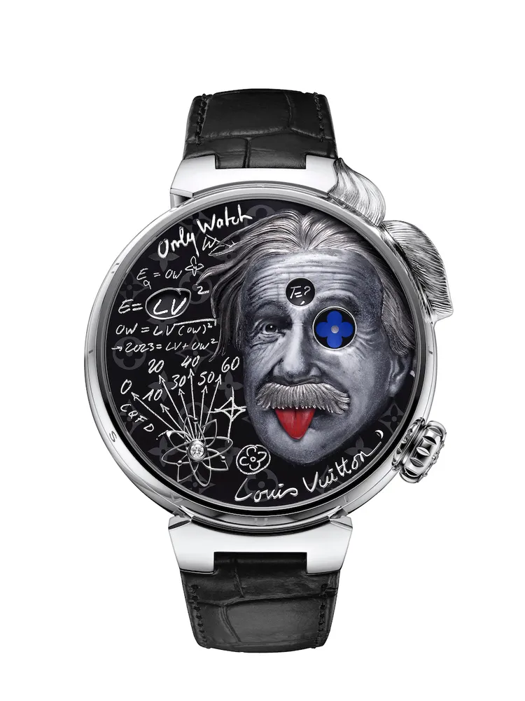 LV端出的Tambour Einstein Automata腕錶。品牌提供