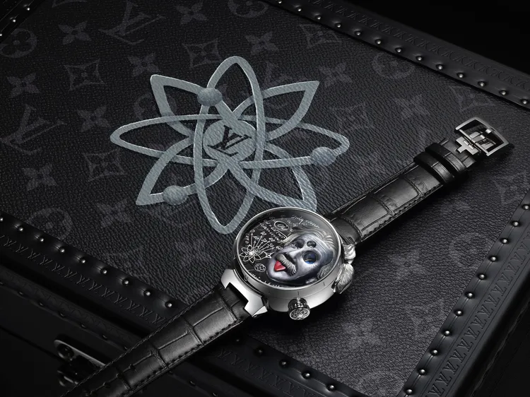LV端出的Tambour Einstein Automata腕錶。品牌提供