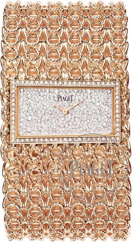 18K玫瑰金鑽石腕錶，約464萬元。品牌提供
