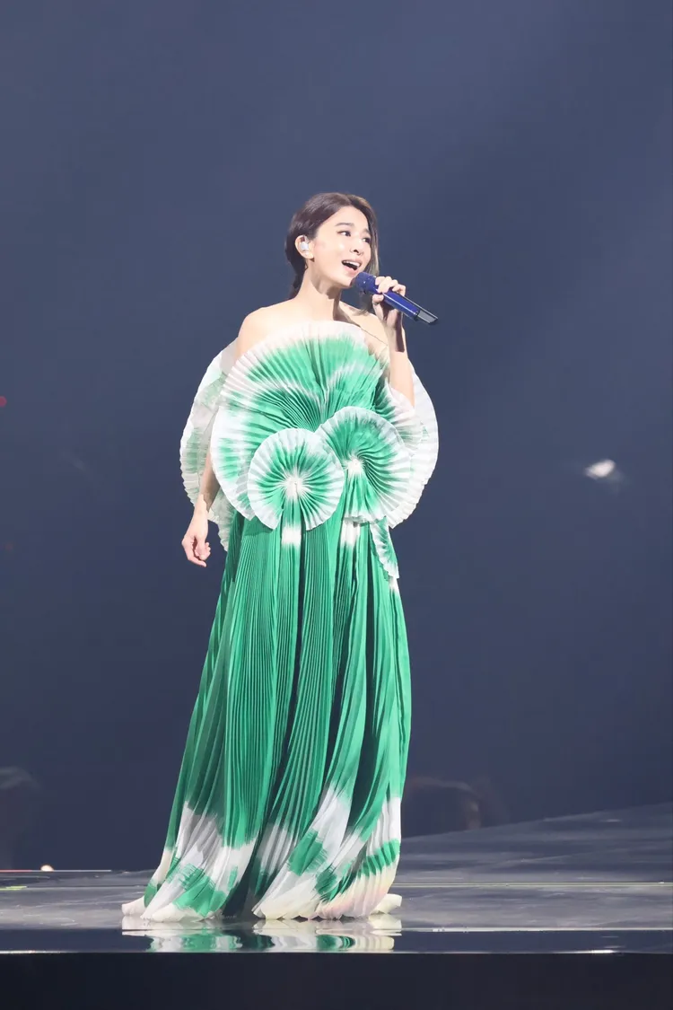 田馥甄對於演唱會的戰袍相當重視。彭欣偉攝