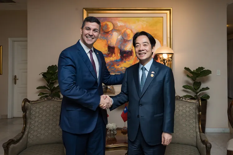 賴清德恭賀貝尼亞，並談未來兩國合作方向。總統府提供