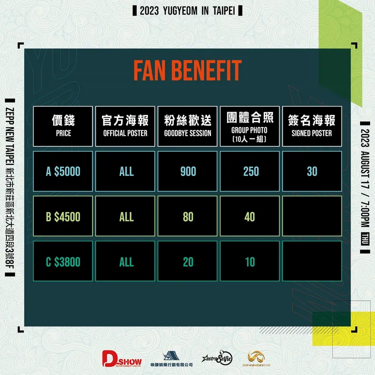 有謙演唱會祭出許多福利。D-SHOW提供
