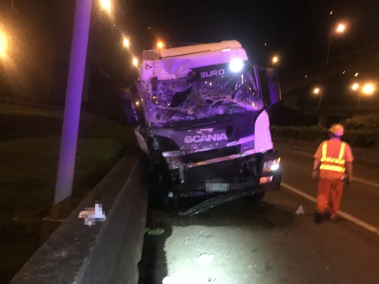 車禍現場。國道警方提供