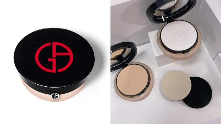 GA超持妝絲絨控油蜜粉餅，各2700元。左圖品牌提供、右圖張家玲攝