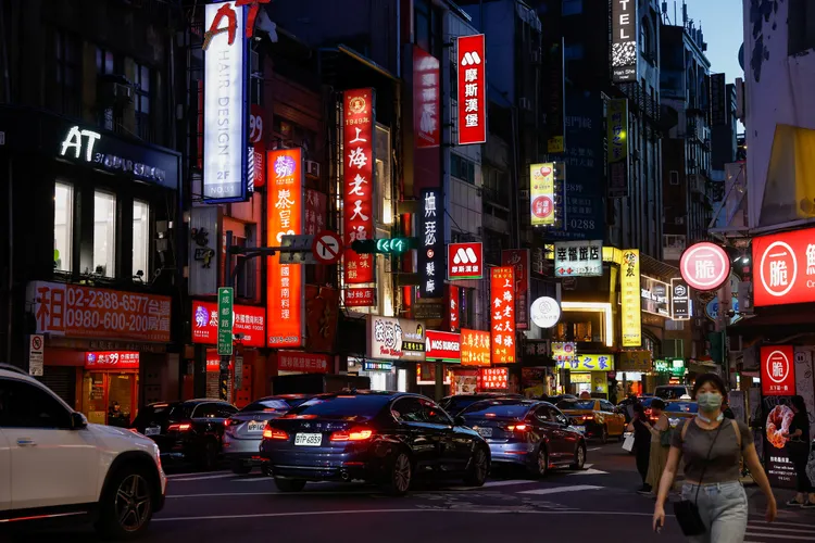 台北街頭。路透社