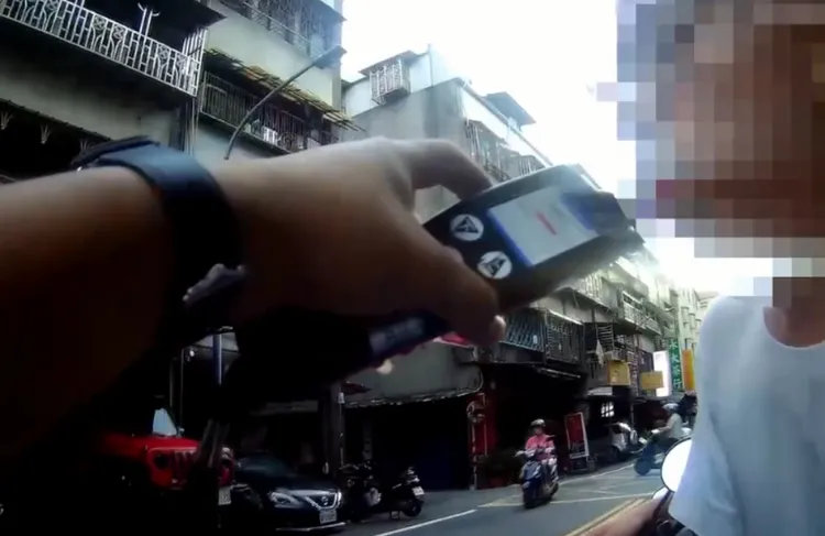 騎士酒測值達0.58MG/L。翻攝畫面