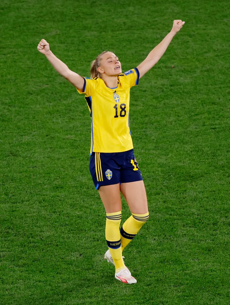 瑞典上半場靠羅爾芙，以1比0領先澳洲。路透社