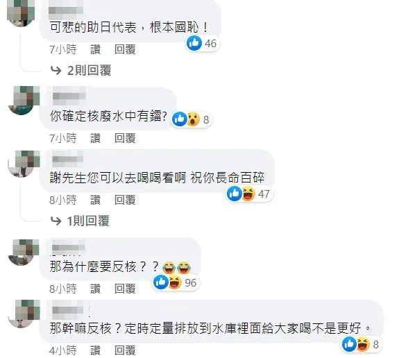 謝長廷言論引起網友反彈。翻攝自謝長廷臉書