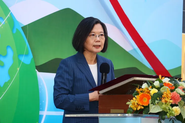 總統蔡英文出席揭牌。彭欣偉攝