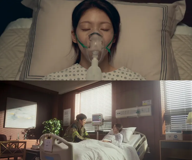 孔升妍跟死神搏鬥時，夢到孫浩俊來探望她。翻攝Disney+