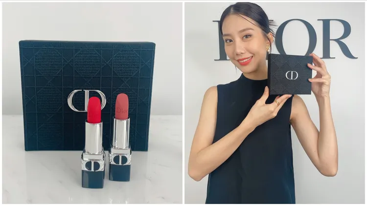 藍星唇膏限量刺繡盒，當中擁有#722、#888兩款藍星唇膏。張家玲攝