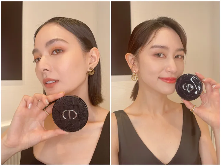 Dior早前推出漆皮藤格紋與刺繡騰格紋版本的超完美氣墊外殼，各1100元。張家玲攝