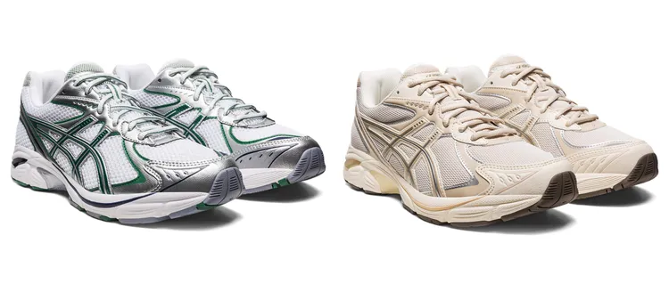 ASICS GT-2160幸運草綠（左圖）、優雅杏（右圖），各3280元。品牌提供