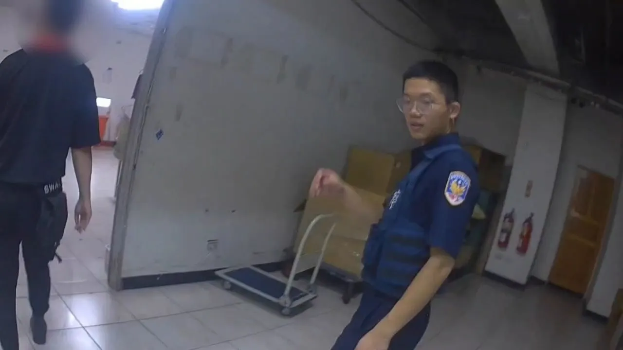警專實習生陳貴泓眼尖發現竊賊身影。桃園警分局提供