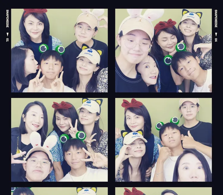 陶晶瑩貼出5人的拍貼，謝謝周子瑜當地陪。翻攝自陶晶瑩臉書