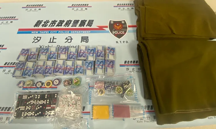 警方查獲賭具。翻攝畫面