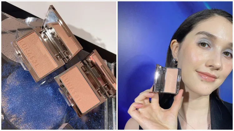 LUNASOL晶巧柔膚修容餅（霓晶）#EX06（左）、#EX07（右），蕊芯各900元。張家玲攝