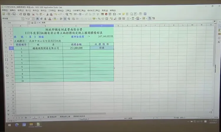 今日標售內容。富住通提供