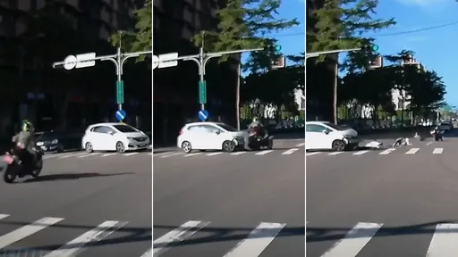 新北女駕駛「迴轉擊落直行重機」　22歲騎士命危送醫搶救