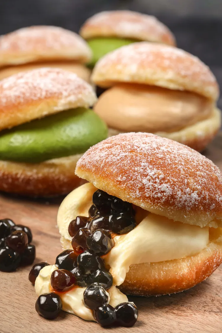 珍珠生乳甜甜圈。晶華提供