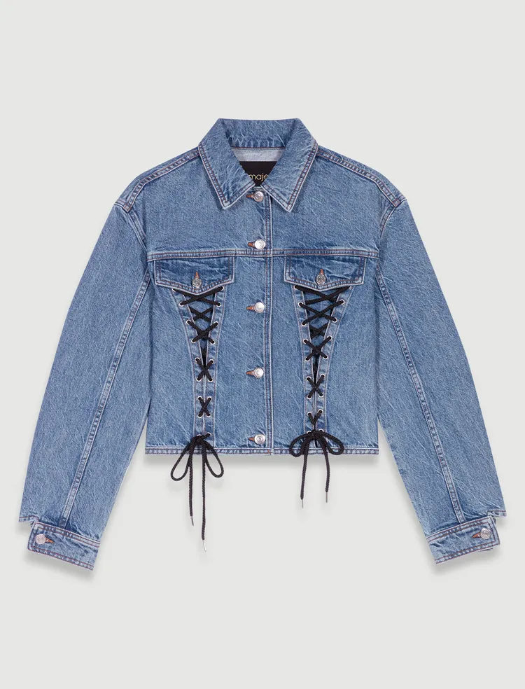 Maje牛仔外套，1萬1690元。品牌提供