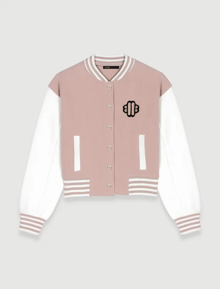 Maje羊毛針織飛行員夾克，1萬2590元。品牌提供