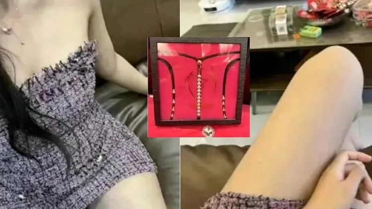 美女科長曬出「高副處長的禮物」（小圖），誓言「我會好好努力為人民服務的」。翻攝新浪微博/@Awhitedrese