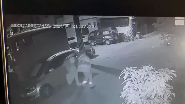 2名外籍塗鴉客犯案過程中6度變裝。民眾提供