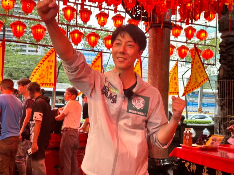 民進黨中和立委參選人吳崢。潘袁詩羽攝