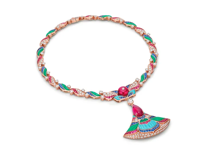 Divas' Dream頂級彩寶與鑽石項鍊，價格店洽。品牌提供