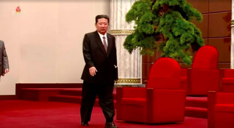 金正恩2021年穿涼鞋亮相即已引起熱議。資料照片
