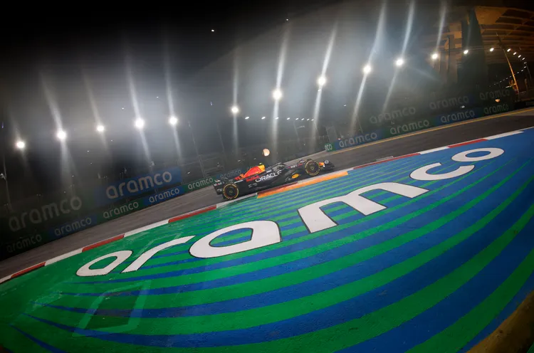 紅牛車隊培瑞斯參加練習賽。路透社