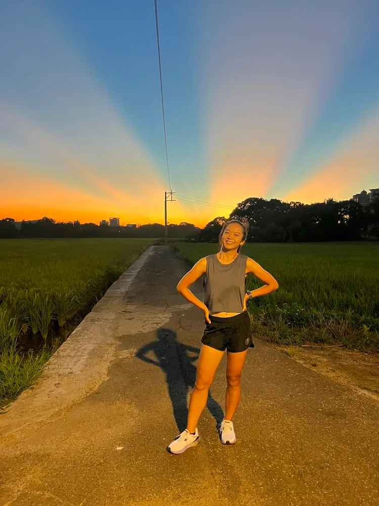 一輪也拍下美景。翻攝自一輪的運動日常臉書