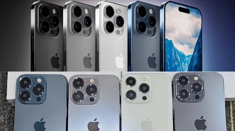 iPhone 15 Pro概念圖（上）與模型機（下）對照。翻攝PHONE ARENA