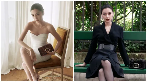 Angelababy化身巴黎缪思　穿Roger Vivier秀完美锁骨仙气爆棚