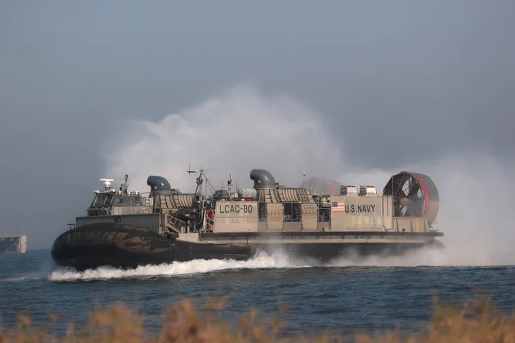 美軍兩棲登陸艇。美聯社