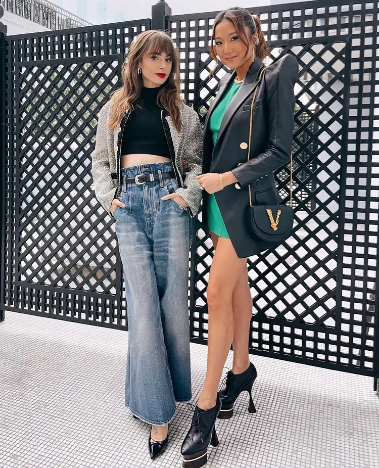 Ashley Park（右）曾於《艾蜜莉在巴黎》中飾演女主角好友Mindy。翻攝Ashley Park IG