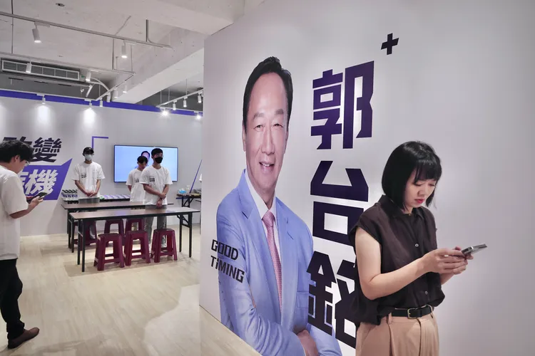 郭台銘連署站。林林攝