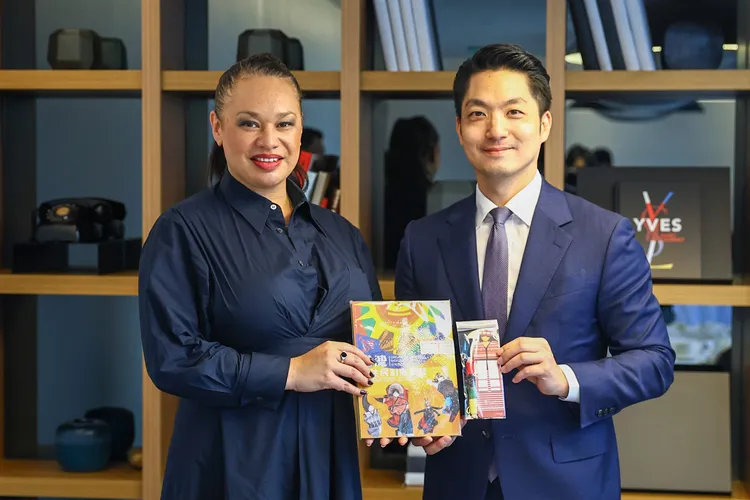 蔣萬安與姊妹市威靈頓市長Tory Whanau會面。北市府提供