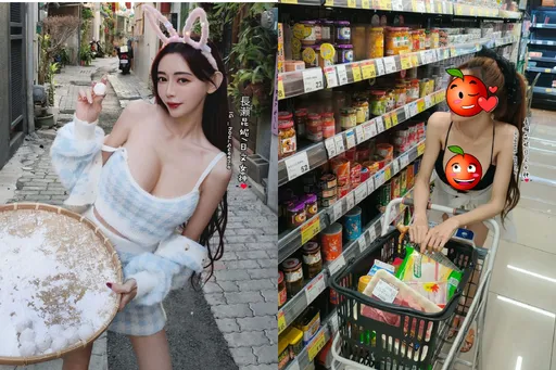 最辣日文老師素顏甩F奶採買 粉絲狂噴鼻血「比颱風還危險」