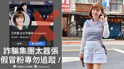 假粉专这次冒充她 王欣仪怒了:蔡政府13亿打诈办公室打去哪
