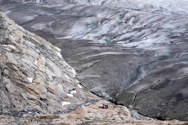 阿萊奇冰川（Aletsch Glacier）6月14日景色。美聯社