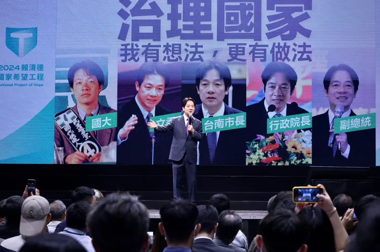 賴清德訴說自己的從政經歷。林林攝