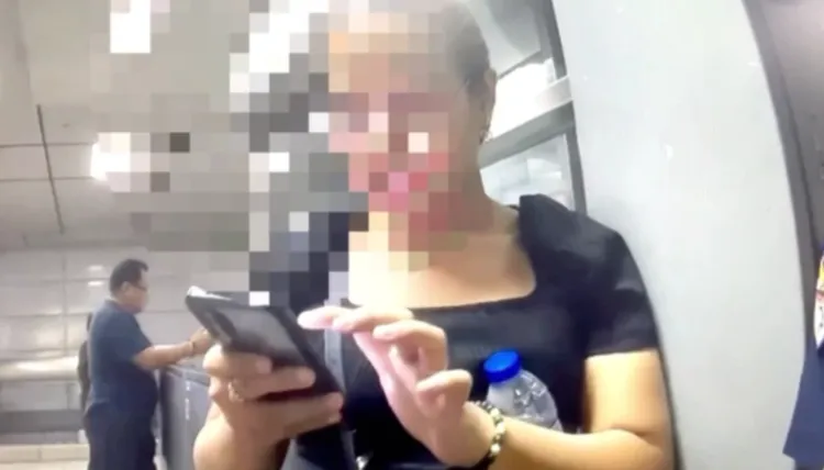 菲律賓籍女子與父親走散。翻攝畫面