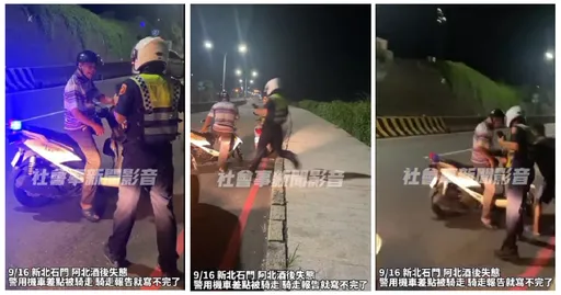 老伯酒驾闯红灯鲁小小　竟「跨上警车」想跑！副所长出手了