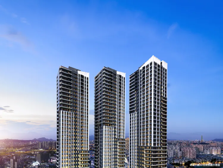 「大同莊園3」建築外觀3D合成景觀示意圖。