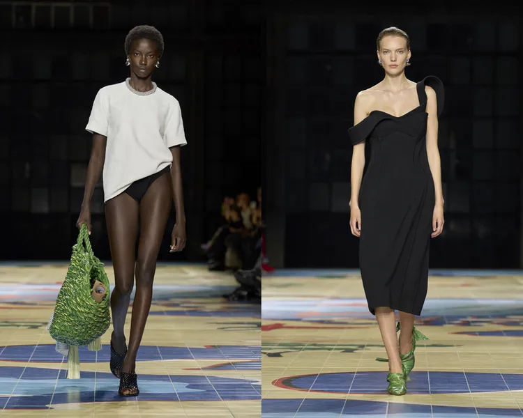 BOTTEGA VENETA 2024春夏大秀，可見到如植物葉般的設計元素。品牌提供